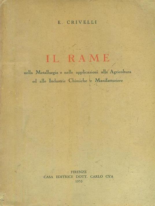 Il rame - E. Crivelli - copertina