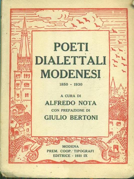 Poeti dialettali modenesi 1850-1930 - copertina