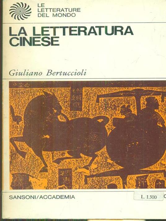 La letteratura cinese - Giuliano Bertuccioli - copertina