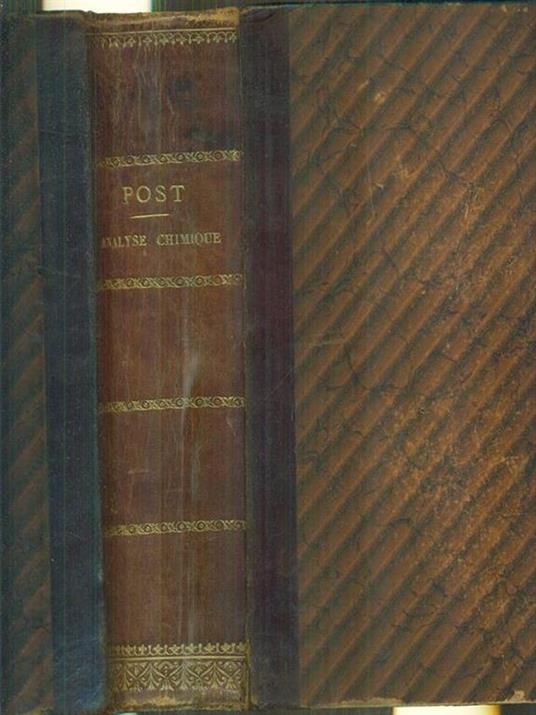 Analyse chimique - J. Post - copertina