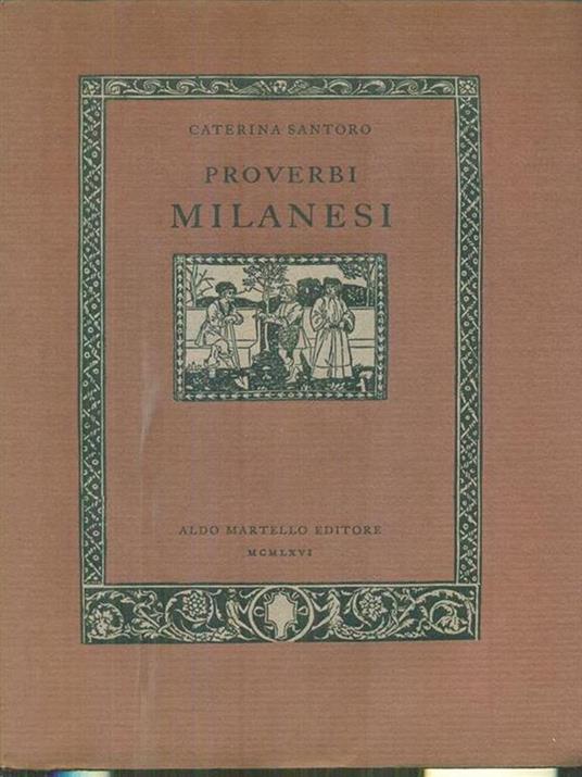 Proverbi milanesi - Caterina Santoro - copertina