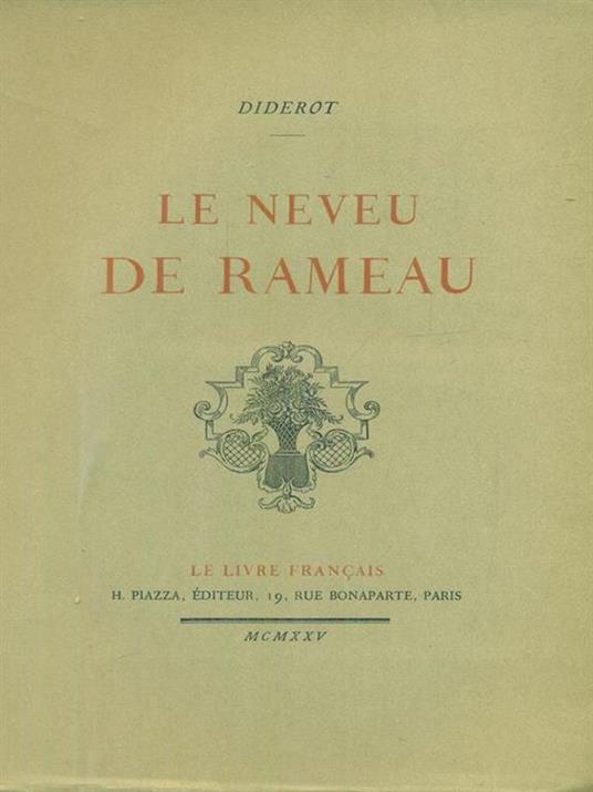 Le neveu de Rameau - Jean-Baptiste d' Alembert - copertina