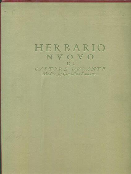 Herbario nuovo - Castore Durante - copertina