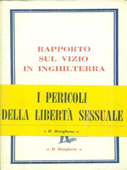 Rapporto sul vizio in Inghilterra - copertina