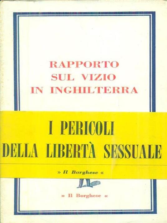 Rapporto sul vizio in Inghilterra - copertina