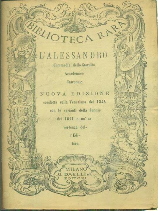 L' Alessandro - Alessandro Piccolomini - copertina