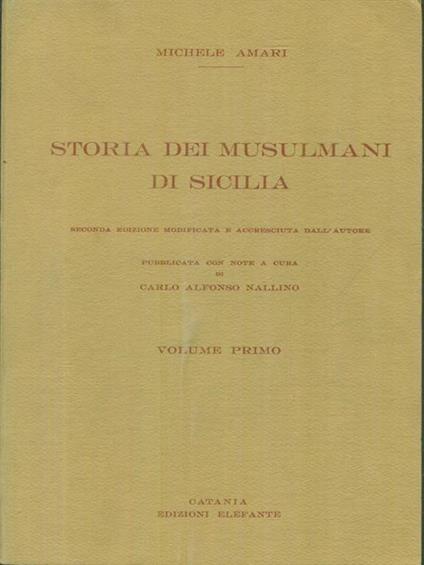 Storia dei musulmani di Sicilia 5vv - Michele Amari - copertina