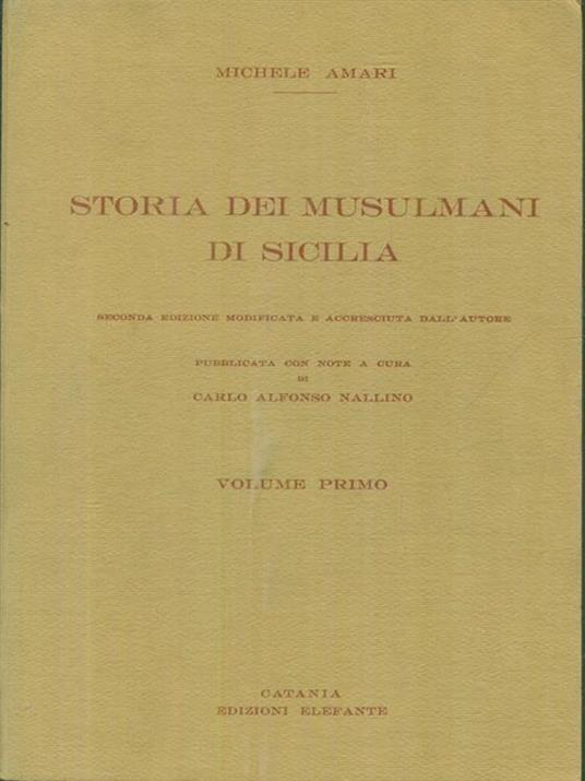 Storia dei musulmani di Sicilia 5vv - Michele Amari - copertina