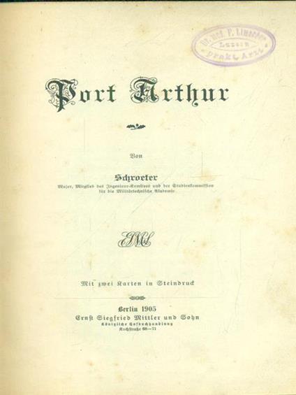 Port Arthur - Stefan Schroeder - copertina