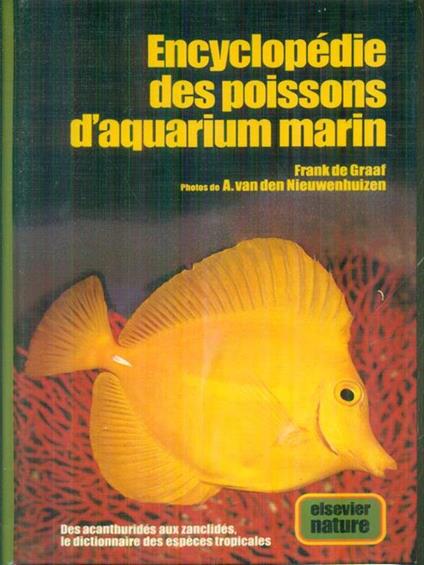 Encyclopedie des poissons d'aquarium marin - Frank De Graaf - copertina