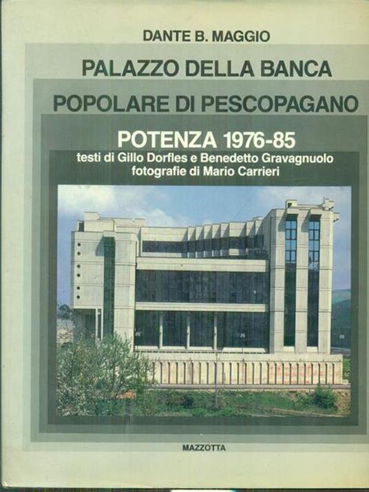 Palazzo della Banca Popolare di Pescopagano Potenza 1976-85 - copertina