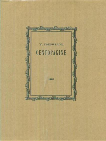 Centopagine - Vittorio Imbriani - copertina