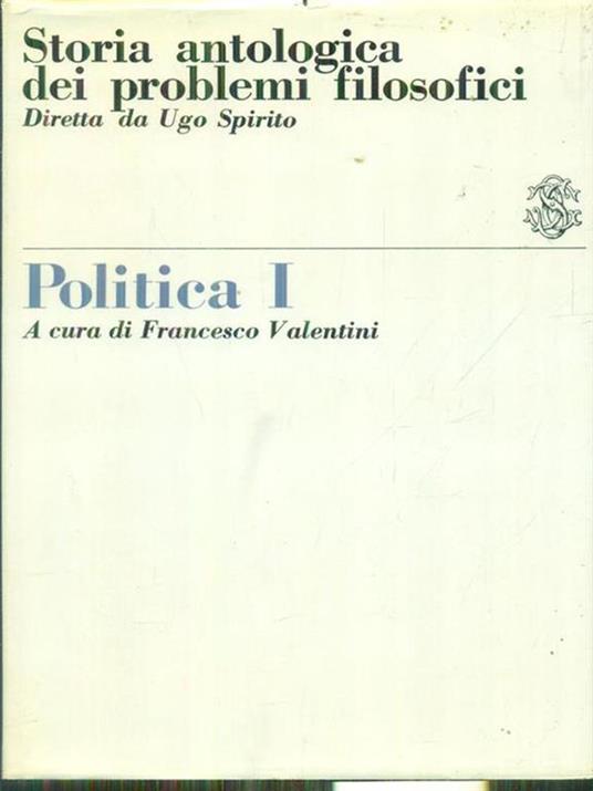 Politica I - Francesco Valentini - copertina