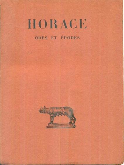 Odes et Epodes - Q. Flacco Orazio - copertina