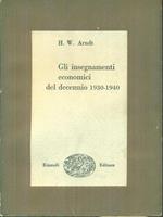 Gli insegnamenti economici del decennio 1930-1940