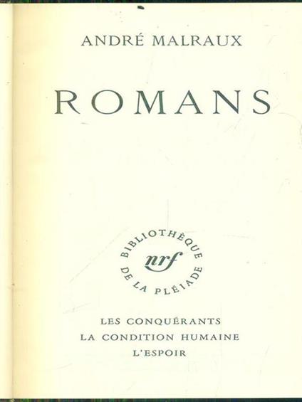 Romans - André Malraux - copertina