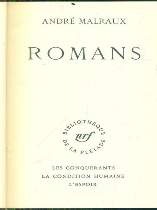 Romans - André Malraux - copertina