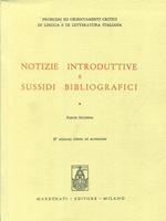Notizie introduttive e sussidi bibliografici 2vv