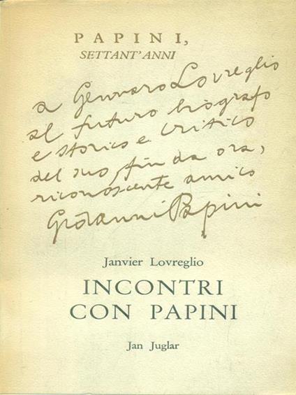 Incontri con Papini - copertina