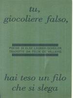 Tu giocoliere falso, hai teso un filo che si slega