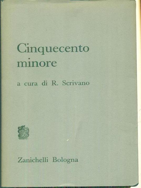 Cinquecento minore - Riccardo Scrivano - copertina