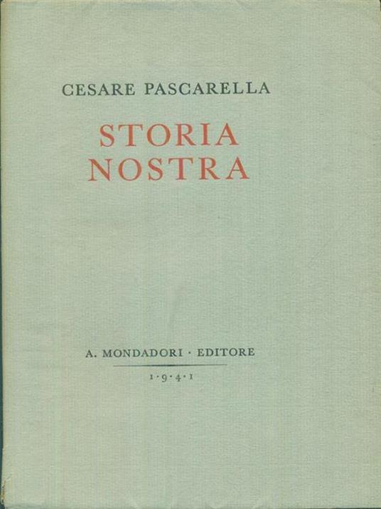 Storia nostra - Cesare Pascarella - copertina