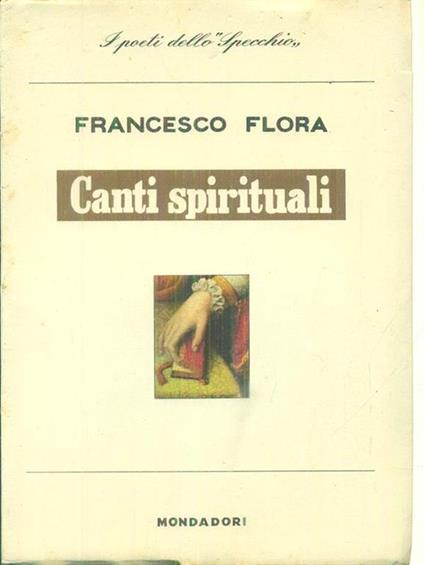 Canti spirituali - Francesco Flora - copertina
