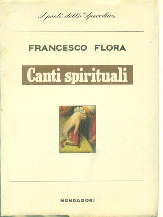 Canti spirituali - Francesco Flora - copertina