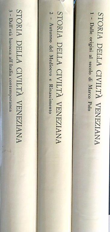 Storia della civiltà veneziana 3 voll. - Vittore Branca - copertina