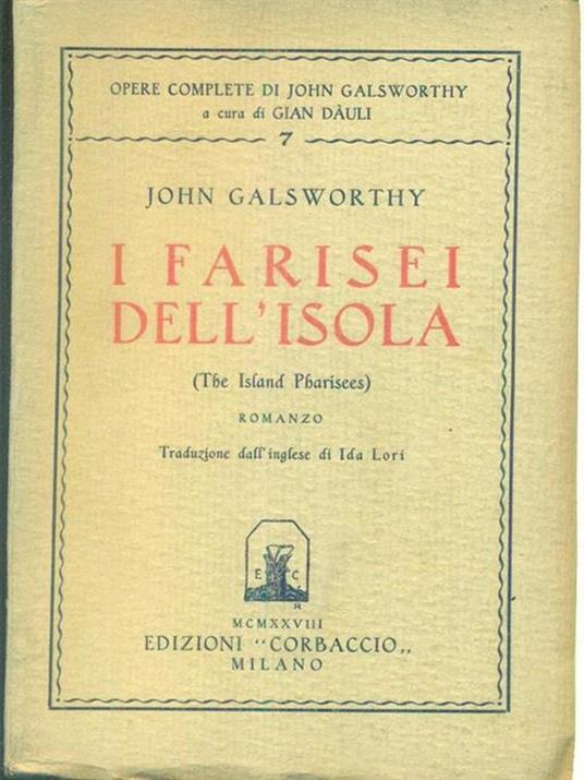 I Farisei dell'isola - John Galsworthy - copertina