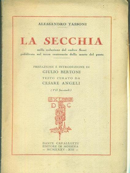 La Secchia - Alessandro Tassoni - copertina