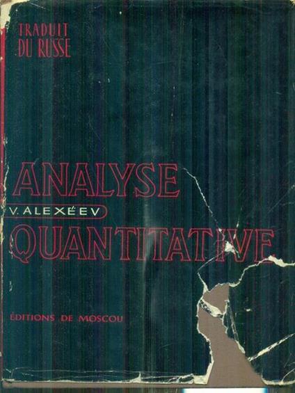 Analyse quantitative - V. Alexeev - copertina