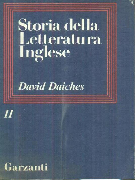 Storia della letteratura inglese vol. II - David Daiches - copertina