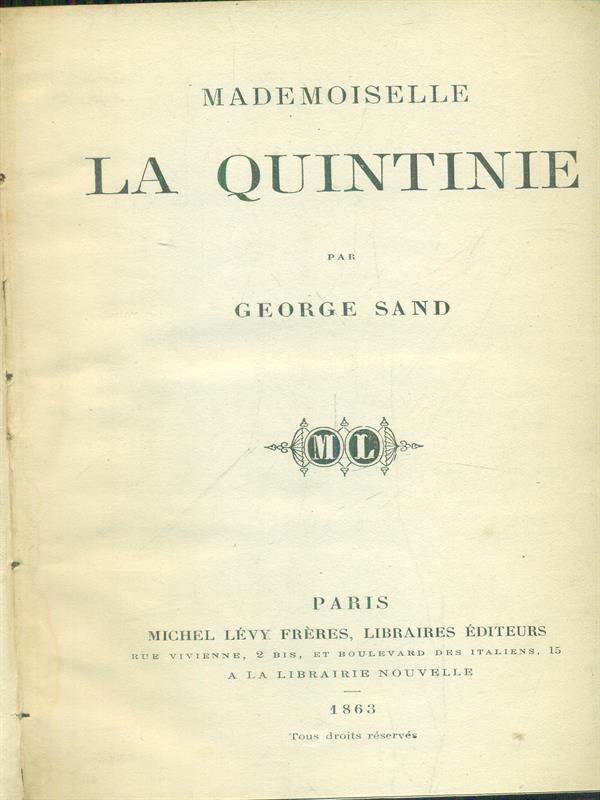 Mademoiselle La Quintine