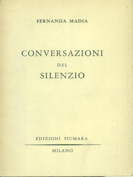 Conversazioni del silenzio - Fernanda Madia - copertina