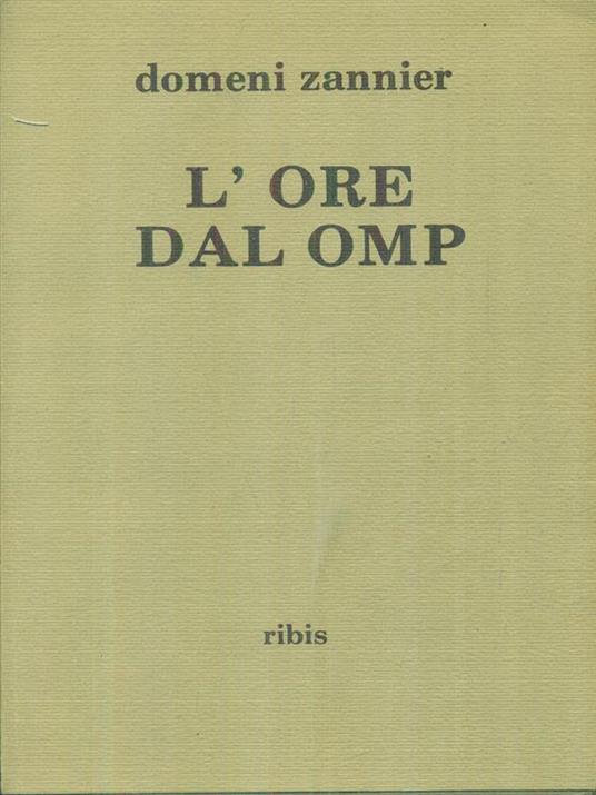 L' ore dal omp - Domeni Zannier - copertina