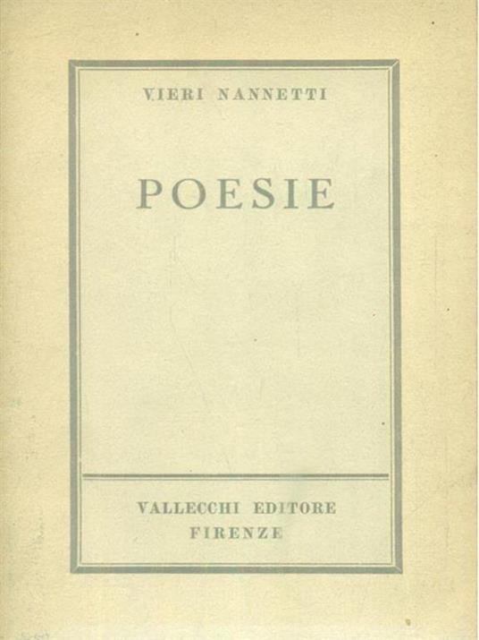 Poesie - Vieri Nannetti - copertina
