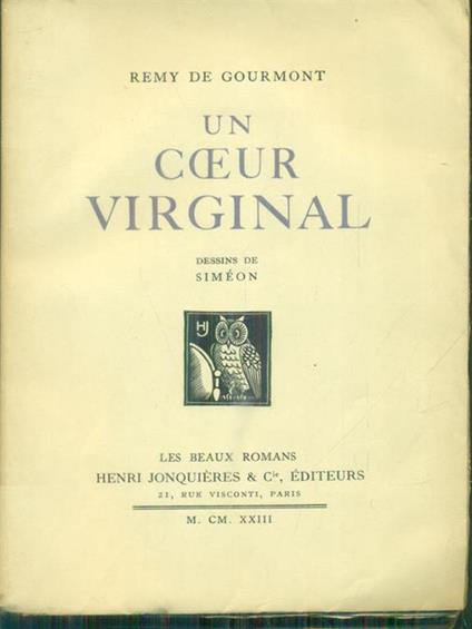 Un coeur virginal - Rémy de Gourmont - copertina