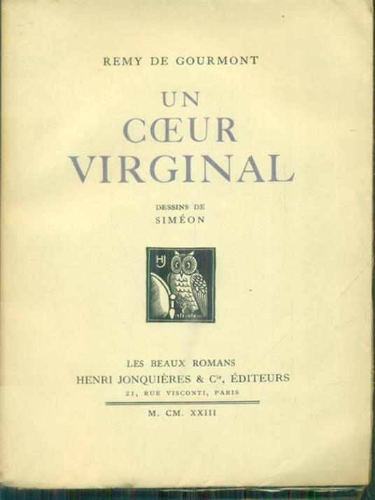 Un coeur virginal - Rémy de Gourmont - copertina