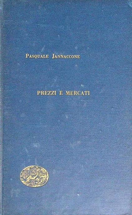 Prezzi e mercati - Pasquale Jannaccone - copertina