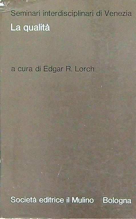 La qualità - Edgar Lorch - copertina