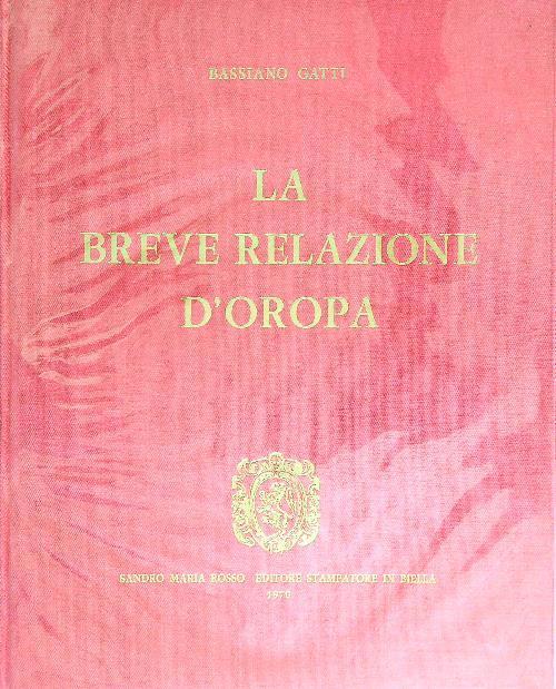 La breve relazione d'Oropa - copertina