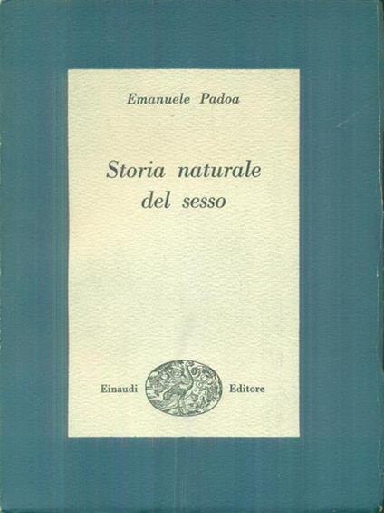 Storia naturale del sesso - Emanuele Padoa - copertina