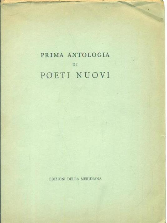 Prima antologia di poeti nuovi - copertina