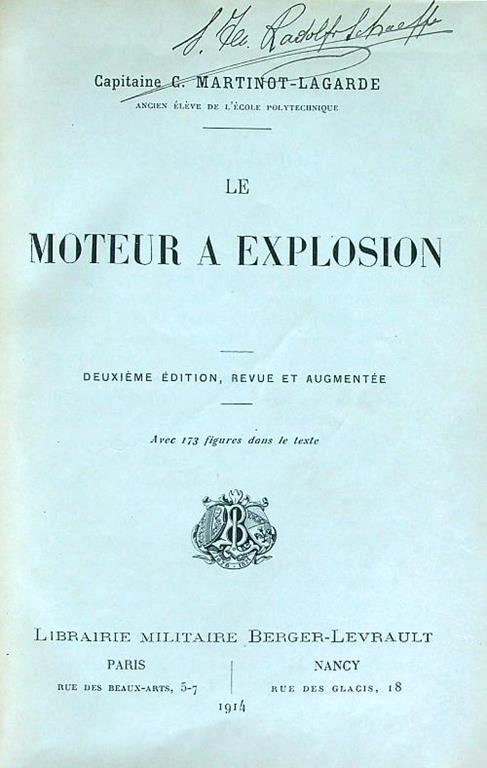 Le moteur a explosion - copertina