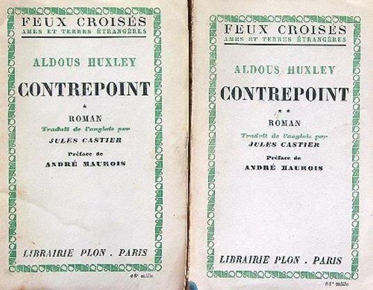 Contrepoint 2 voll. - Aldous Huxley - copertina