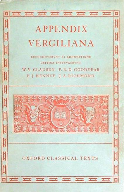 Appendix Vergiliana - copertina