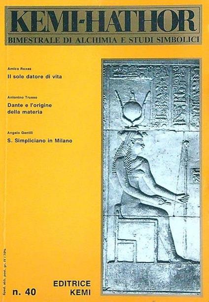 Kemi-Hathor. Bimestrale di Alchimia e studi simbolici n. 40 - copertina