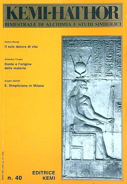 Kemi-Hathor. Bimestrale di Alchimia e studi simbolici n. 40 - copertina