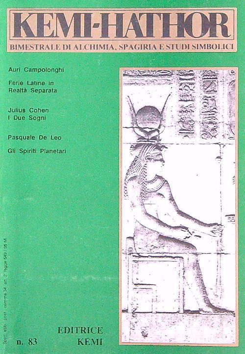 Kemi-Hathor. Bimestrale di Alchimia Spagiria e Studi Simbolici n. 83 - copertina